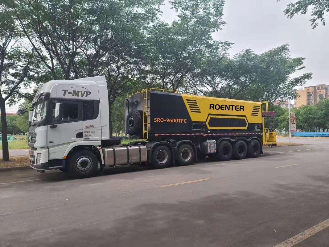 SRO-9600TFC Tipe Trailer Intelligent Micro Surface Paver, Slurry Seal Paver untuk pemeliharaan jalan aspal
