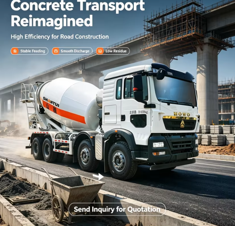 8cbm C610 Beton Mixer Truck dengan MAN T5G Cab Weichai Mesin 8x4 untuk Konstruksi