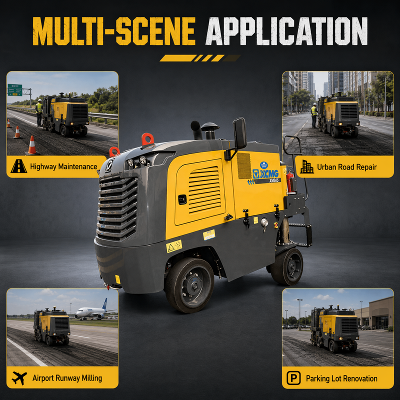 XM505 Aspal Paving Milling Machine Pemeliharaan Jalan Mesin penggilingan dingin untuk perbaikan jalan raya kota